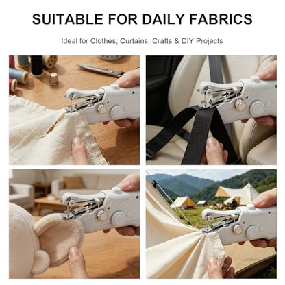 165PCS Handheld Sewing Machine Kit with Storage Bag,Portable Sewing Machine