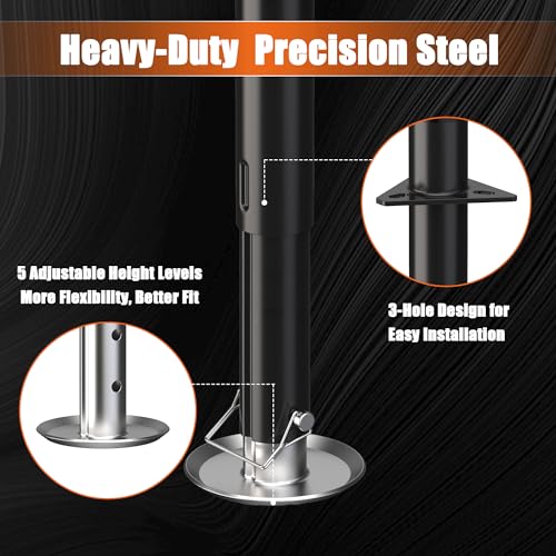 5000lbs A-Frame Trailer Jack,30" Lift 20-24V Cordless Drill Compatible with Adjustable Drop Leg for RV Trailer, Horse Trailers, Utility Trailers