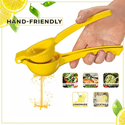 Lemon Squeezer Orange Juice Extractor Juicer Handheld Heavy Duty Sturdy Squeezer Lime Press Squeezer Seed Catcher Manual Hand Juicer Citrus Press Easy to Use Effortless