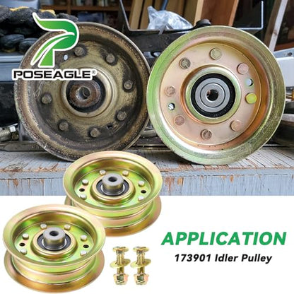 2 Pack 156493 Pulley for Husqvarna YTH180 YTH1746 YTH2046 Tractors - size: 2x173901