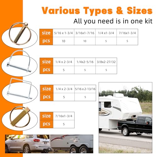 360Pcs Heavy Duty Pin ,3 Point Accessories Assortment Kit - style: 360PCS