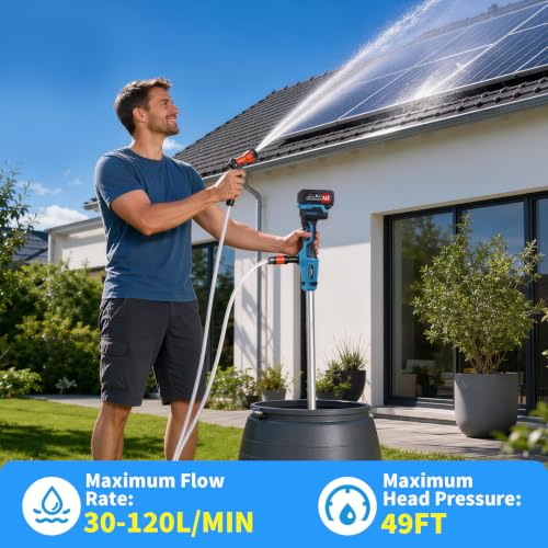 Cordless Stick Transfer Pump,3-Section Removable Portable and Lightweight