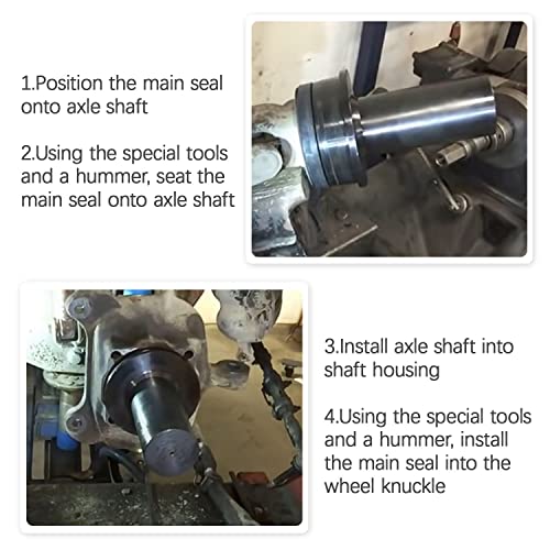 6697 Wheel Knuckle Vacuum Oil Seal Installer for Ford 2005 to Current F-250 F-350 Axle Tools, Axle Shaft Seal Installer Tool, Replace # 205-830, 6697