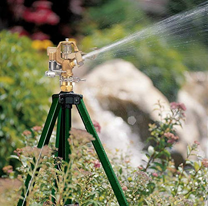 3-Pack Orbit 58308Z Brass Impact Sprinkler on Tripod Base - Heavy-Duty Brass Sprinklers on Tripod