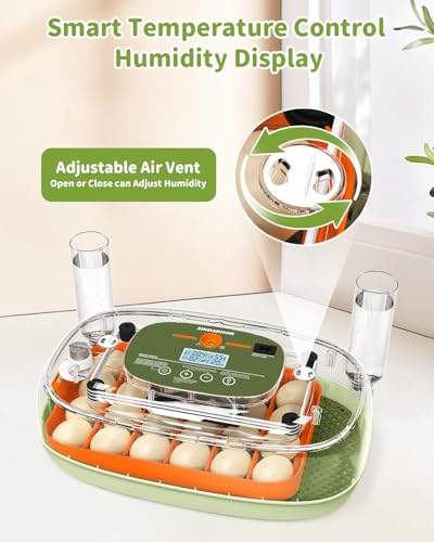 24 Egg Incubator with Automatic Turner Poultry Hatcher - color: Green