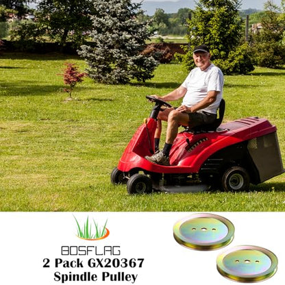 2 Pack GX20367 Spindle Pulley for John Deere D110 D130 L110 Mowers - size: 2xGX20367
