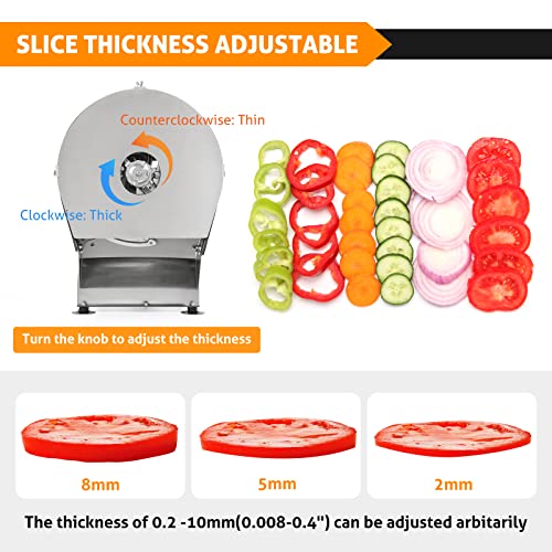 WICHEMI Electric Vegetable Slicer Commercial Friut Slicer Lemon Cutter