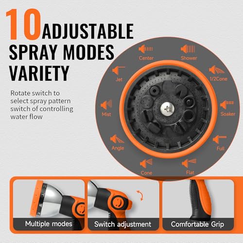 Retractable Garden Hose Reel 5/8 inch x 100 ft Wall Mounted - color: Black, size: 5/8"-100FT
