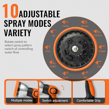 Retractable Garden Hose Reel 5/8 inch x 100 ft Wall Mounted - color: Black, size: 5/8"-100FT