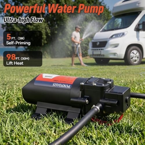 12V Sprayer Pump, 1.0gpm-2.6amp-80psi, Chemical and Corrosion Resistant, Compatible with Roundup, Diaphragm Pump with Self-Priming for Agricultural Spraying, Rv, Boats, Etc (1.0GPM) - size: 1.0GPM