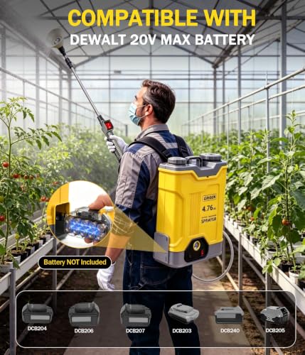 4.76-Gal Battery Powered Backpack Sprayer Compatible with DeWalt 20V MAX