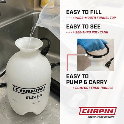 CHAPIN 22074 2-Gallon Bleach Pump Sprayer for Cleaning & Disinfecting - size: 2-Gallon