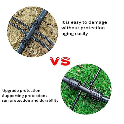 20 Pcs Barbed 6-Way 1/2 Inch to 1/4 Inch Irrigation Tube Fittings | for (1/2'' ID x 0.60''-0.63'' OD) 16mm Drip Tubing,Anti-Drop Barbed Tee Connectors - size: 1/2 inch to 1/4 inch Barbed six-way