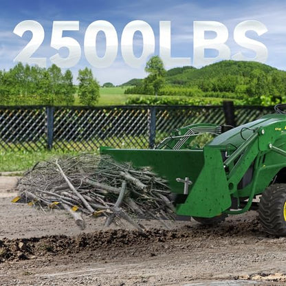 YITAMOTOR 2500lbs Clamp on Debris Forks Fits 48" Tractor Bucket Loader - size: 5 Debris Forks