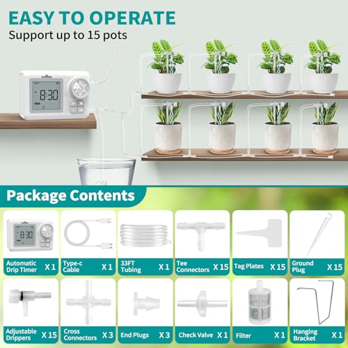 Automatic Plant Waterer for 15 Potted Plants
