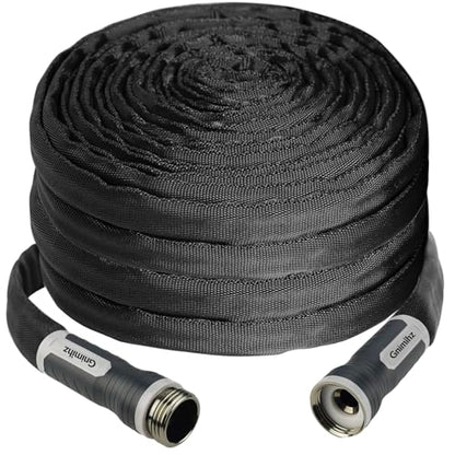 Garden Hose 50 ft, Made of TPE (BetterThan PVC/Hybrid Polymer), Lightweight yet Durable Water Hose with Ergonomic Grip, Drinking Water Safe Material, All-Weather, 3/4" GHT Fittings - color: Black, size: SwivelHandle 50ft