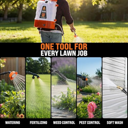 PetraTools HD4000 Battery Powered Backpack Sprayer, 8 Hr Runtime, 9 Nozzles - style: HD4000 Pro Series