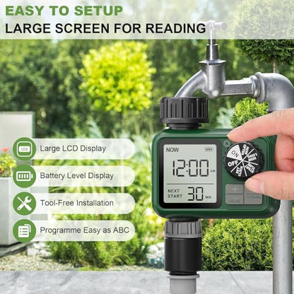Water Timer for Outdoor Garden Hose, Sprinkler Timer for Garden - style: 1 Outlet-2 Pack