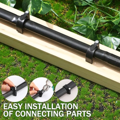100 Pcs Drip Irrigation Tubing Mounting Clips, 1/2" and 5/8", Black - style: 1/2" and 5/8"