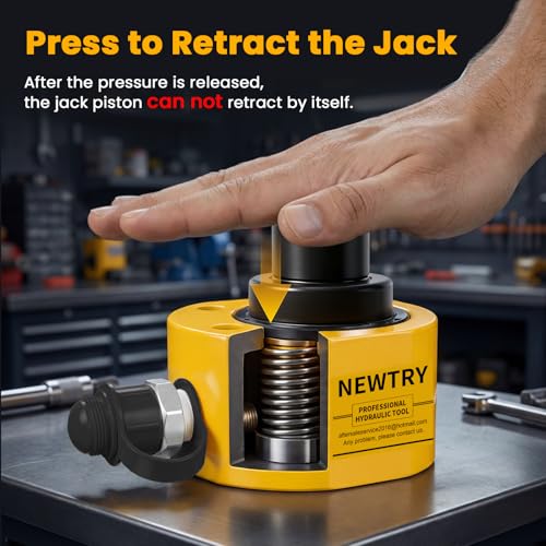 NEWTRY 20T Low Profile Jack+ CP-180 Hand Pump, 1.18" Stroke Multi-Section - size: 20T Hydraulic Jack + cp-180 Pump