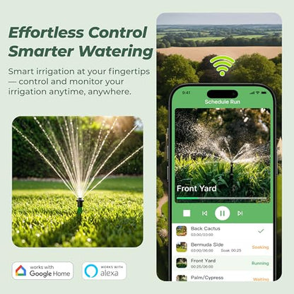 ImoLaza Outdoor Sprinkler Controller, 12-Zone Ultra WiFi Sprinkler Timer - color: Blue-12 Zone