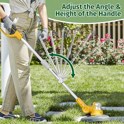 Upgraded Ergonomic Weed Eater Handle, String Trimmer Grip with Adjustable Shoulder Harness & Bracket Clamp, Universal Back Saver Handle Extension Trimmer Handle for Lawn Care, Yard Trimming