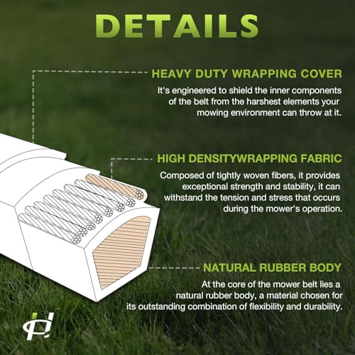 D3951 Mower Deck Belt Fits Country Clipper Avenue Boulevard with 60" Deck - size: D3951