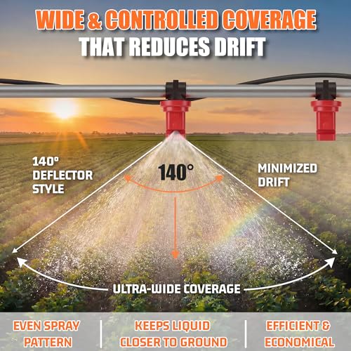 140° Deflector Broadcast Spray Nozzle,Boom Sprayer Nozzles with 2.0 Orifice