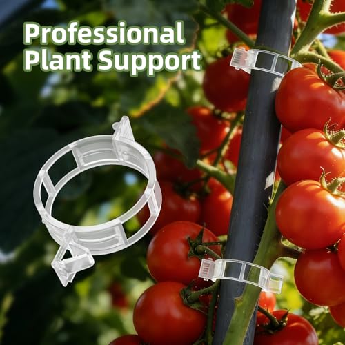 CLEANGOR 300Pcs Plant Clips, Plant Support Clips Plastic Trellis Clips