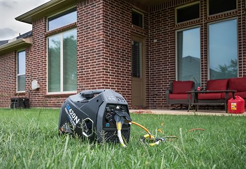 Pulsar 4,200W Portable Gas-Powered Quiet Inverter Generator for Home Emergency Backup, Parallel Capability, RV Ready, Long Run Time, GX420N - style: 4200 Watts + Gas Only + RV Ready