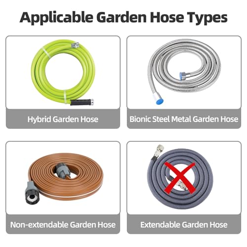 Water Hose Reel,Holds 60-80 Ft of 5/8" Hose - color: Green