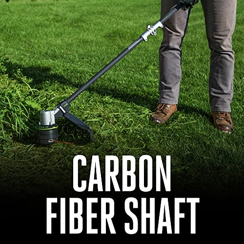 EGO POWER+ String Trimmer, Battery Powered, 16" Trimmer for Weeds and Grass with POWERLOAD, LINE IQ, Telescopic Carbon Fiber Shaft, Battery and Charger Not Included - ST1620T - style: 16" Line IQ/Telescopic (No Battery/Charger)