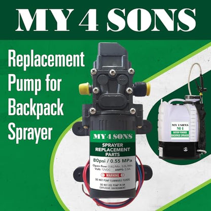 My 4 Sons Backpack Sprayer Water Pressure Pump with Automatic Regulator