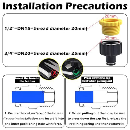 CESFONJER Brass Misting Nozzles Set, Irrigation System Kit, Automatic Drip Irrigation Kit With 12mm Quick Connect Adapter for Garden, Yard, Lawn, Greenhouse