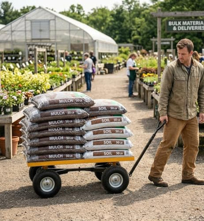 FarmTek Monster Cart Heavy-Duty Utility Flatbed – 1500 lb Capacity