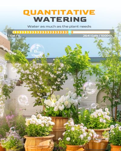 RAINPOINT WiFi Water Timer with Brass Inlet, 2 Outlets Sprinkler Timer,Automatic Irrigation System Controller, APP & Voice Control, Irrigation by Weather/Quantity/Soil Moisture - color: Pale Yellow, size: 2 Zone