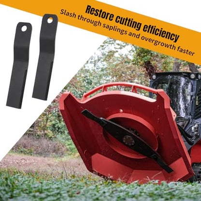 Skid Steer Brush Hog Cutter Blades 12.7mm Thick Spring Steel 2PCS