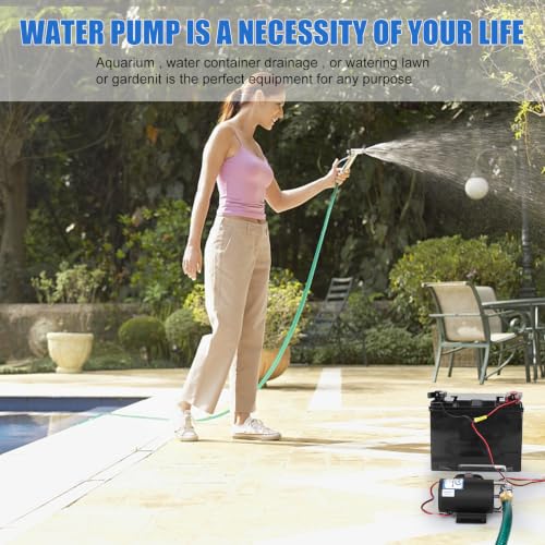12V Water Pump Water Transfer Pump Utility Pump Black - style: Black-Standard