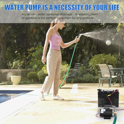 12V Water Pump Water Transfer Pump Utility Pump Black - style: Black-Standard