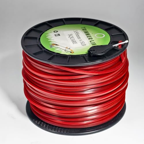 155" Square Commercial Trimmer Line 5LB Red 443FT Spool - size: 0.155"