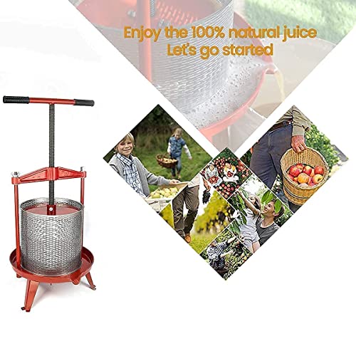 Fruit Wine Press and Crusher,100% Nature Apple&Grape&Berries Crusher Manual Juice Maker for Kitchen