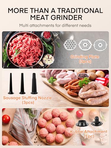 FOHERE Electric Meat Grinder for Home Use 3200W Max Heavy duty