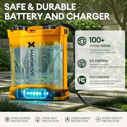 Maygrove 4.2 Gallon Battery Powered Backpack Sprayer