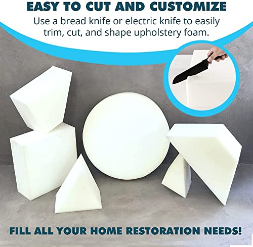 Foamma 6" x 20" x 20" High-Density Upholstery Foam Padding, Thick Custom Pillow, Chair and Couch Cushion Replacement, Craft Supplies for Upholstery and Seat Repair - color: High Density, size: 6" x 20" x 20", style: 1 Pack