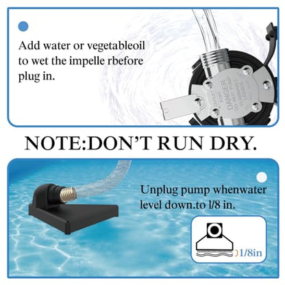 120V Electric Water Transfer Pump 330 GPH for Barrel,Pools, Aquariums - color: Black