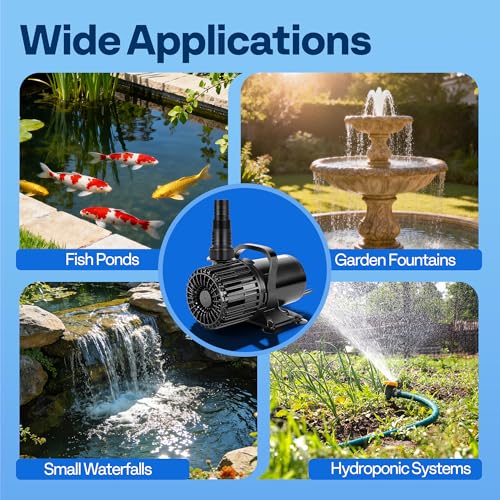 VIVOHOME 310W Pond Pump, 5300GPH Submersible Water Pump for Koi Pond - size: 5300GPH
