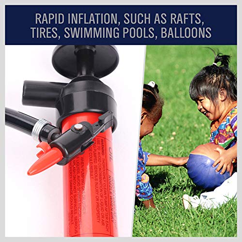 HORUSDY Multi-Use Siphon Fuel Transfer Pump Kit for Gas Oil and Liquids - style: Red