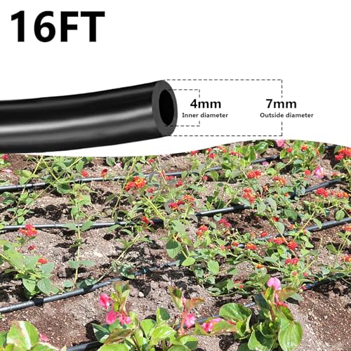 16FT 1/4 inch Drip Irrigation Tubing - style: Style 2