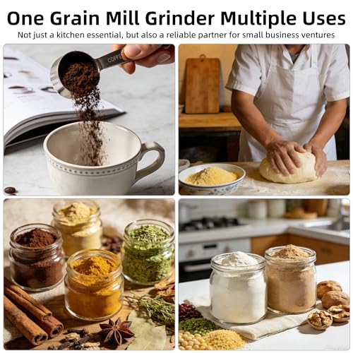 750g Grain Mill Grinder for Flour, Dry Spice & Coffee Bean Grinding