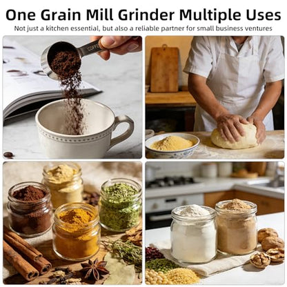 750g Grain Mill Grinder for Flour, Dry Spice & Coffee Bean Grinding